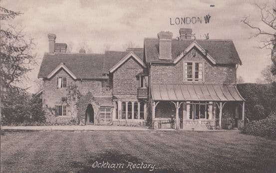 Oakham Rectory Woking Surrey WW1 Sent From House Bicycle Ride Antique Postcard
