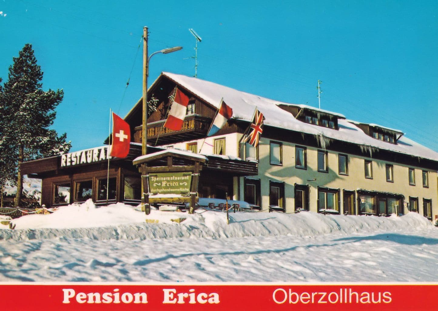 Oberzollhaus Oberallgau Pension Erica German Postcard