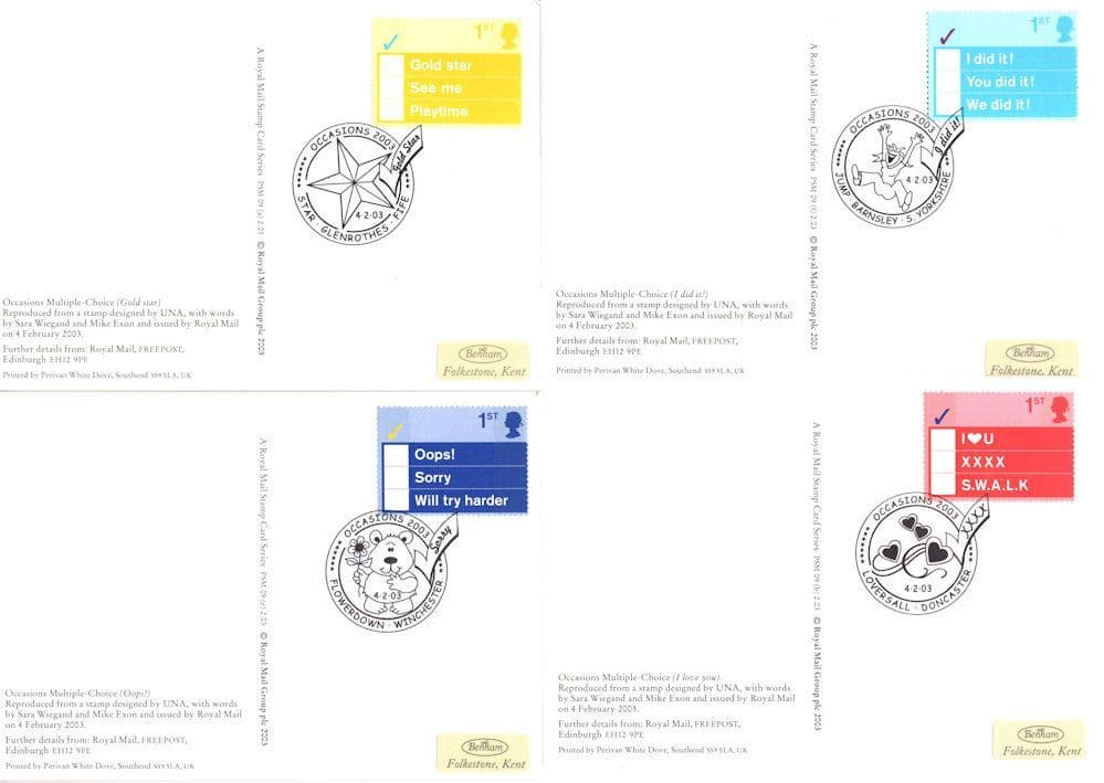Occasions 3X Giant Rare Set of 18 PHQ Postcard s Postmarks Stamps