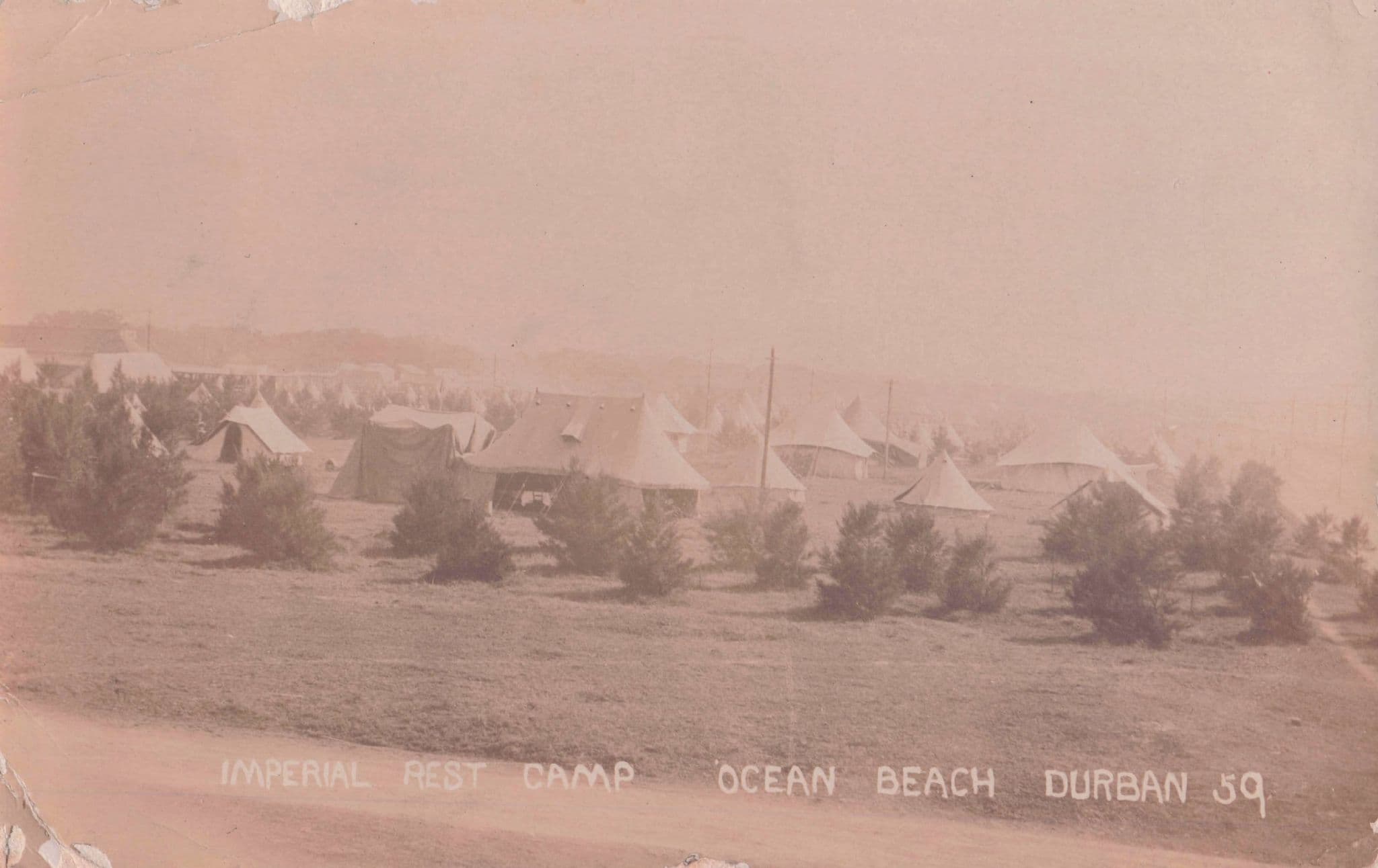 Ocean Beach Durban Imperial Military Rest Camp South Africa RPC Old Postcard