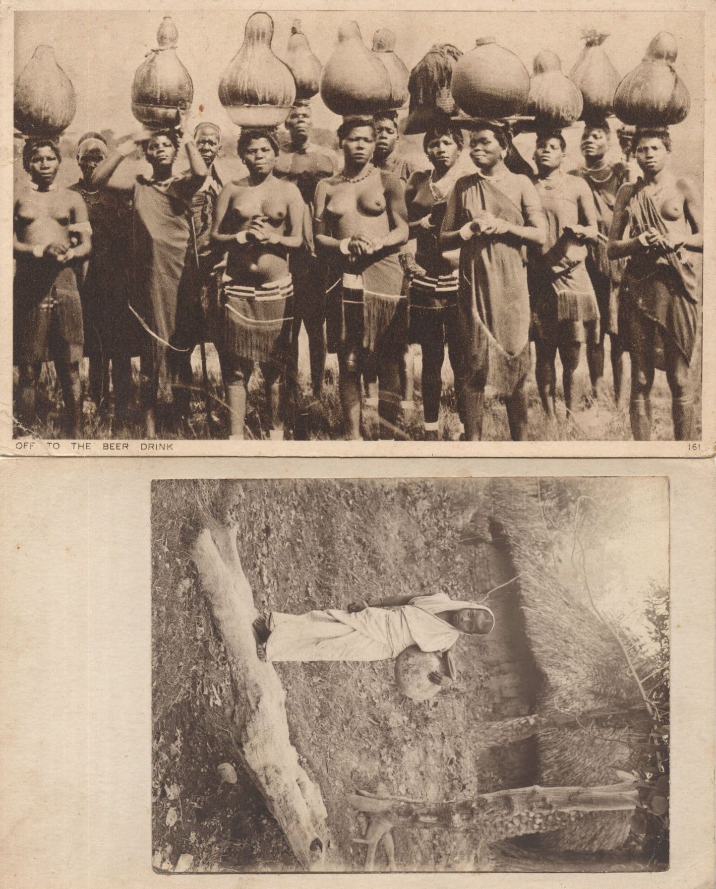 Off To The Beer Drink Risque South African Women Old Postcard & More