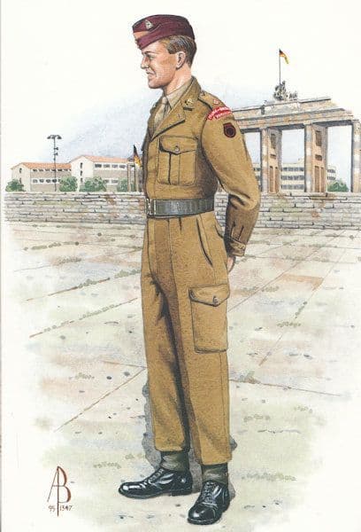 Officer Prince Of Wales Yorkshire Regiment 1964 Berlin Uniform Postcard