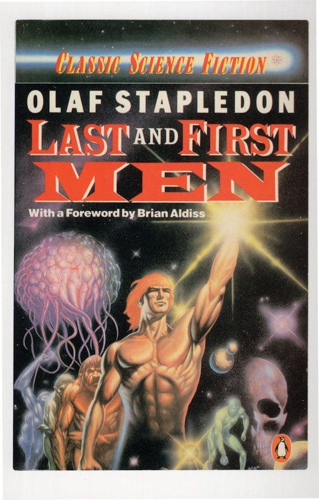 Olaf Stapledon Last & First Men Classic Sci Fi 1988 Book Postcard