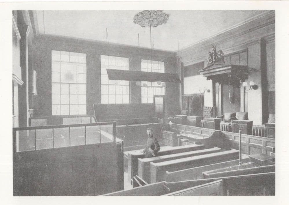 Old Bailey London Criminal Court Interior Postcard