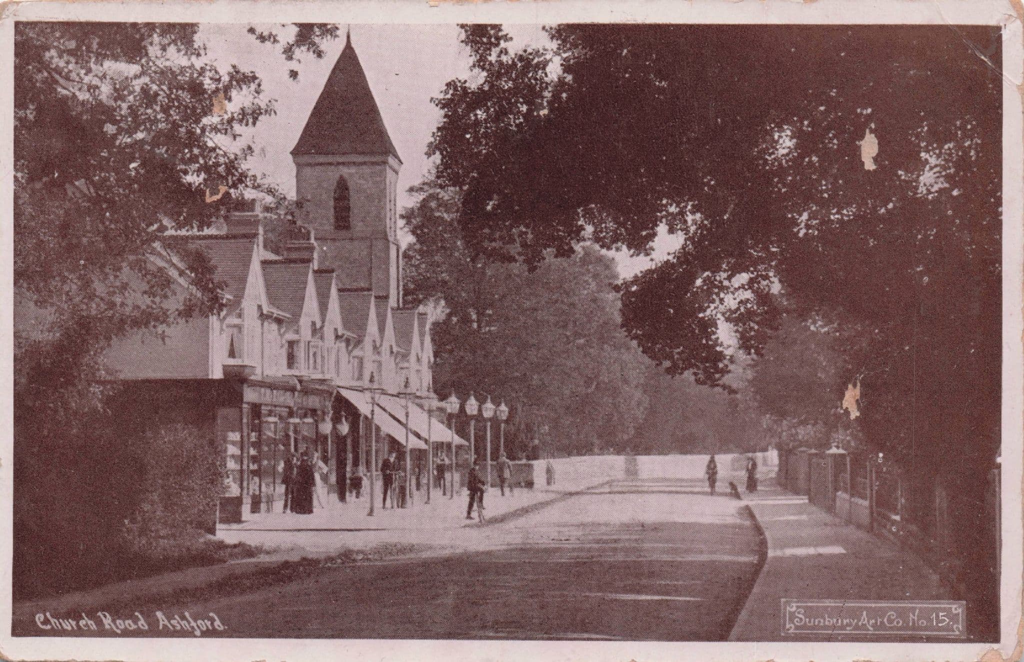 Old Bicycle Shops at Church Road Ashford Kent Real Photo Postcard