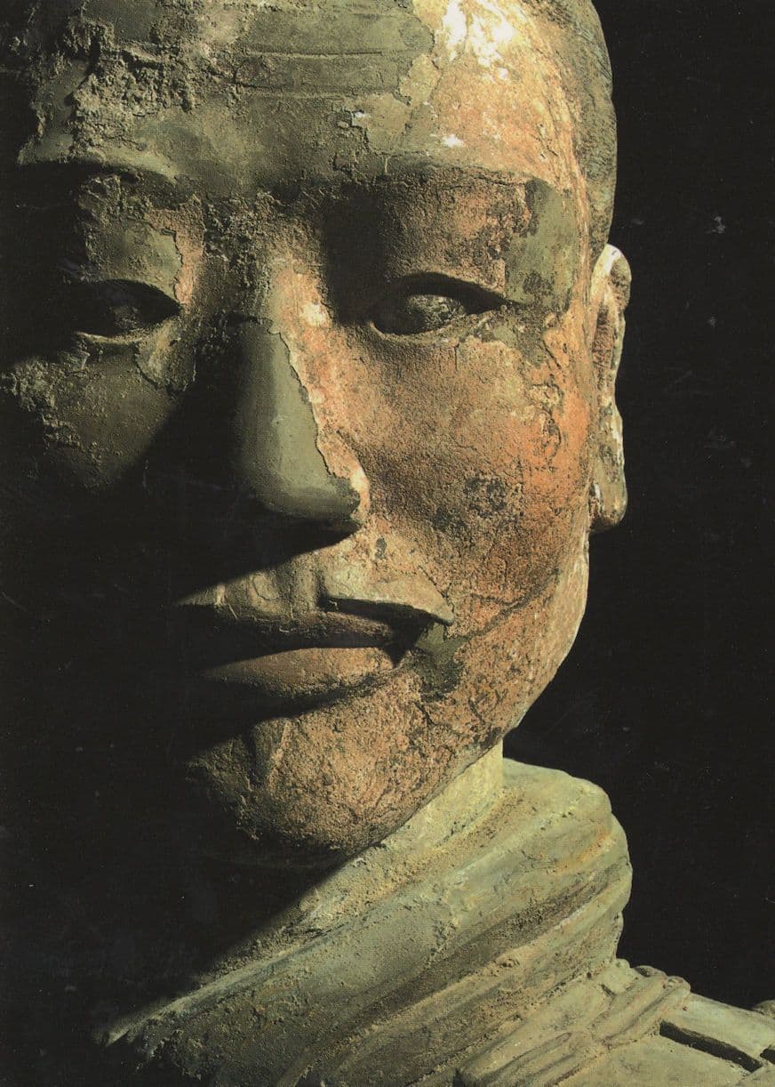 Old Kneeling Archer Chinese Terracotta Qin Dynasty Museum Postcard