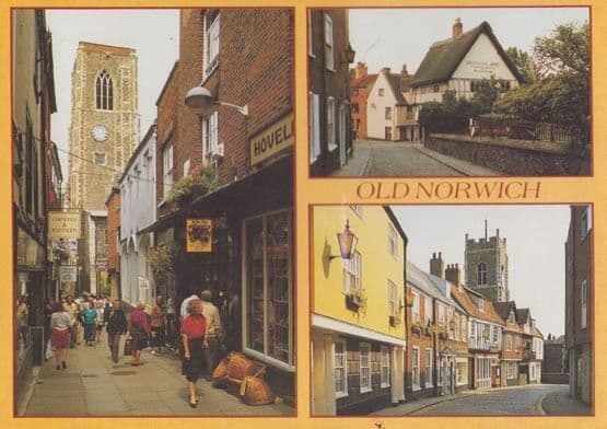 Old Norwich Britons Arms Pub Mustard Shop Painting Artist Shops Norfolk Postcard