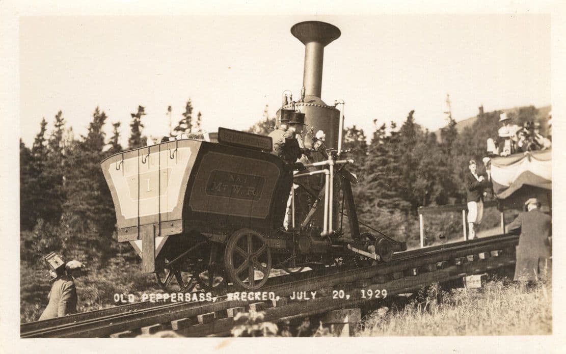 Old Peppersass Wrecked 1929 Disaster Railroad USA Real Photo Old Postcard
