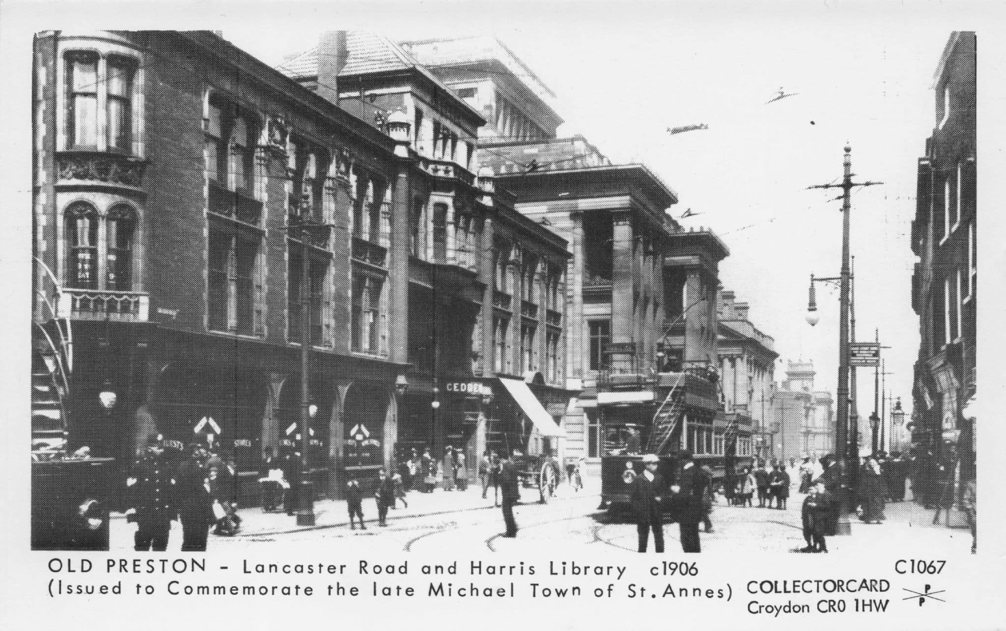 Old Preston Lancaster Road in 1905 Lancashire Trams Postcard