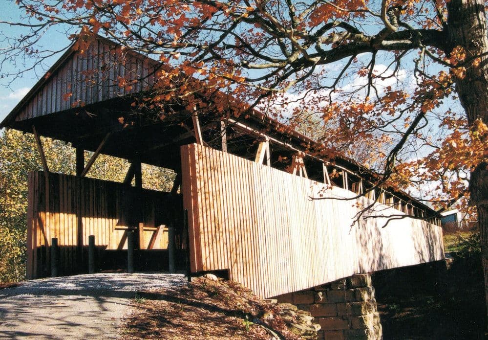 Oldtown Covered Bridge Photo Postcard & Awesome Reverse