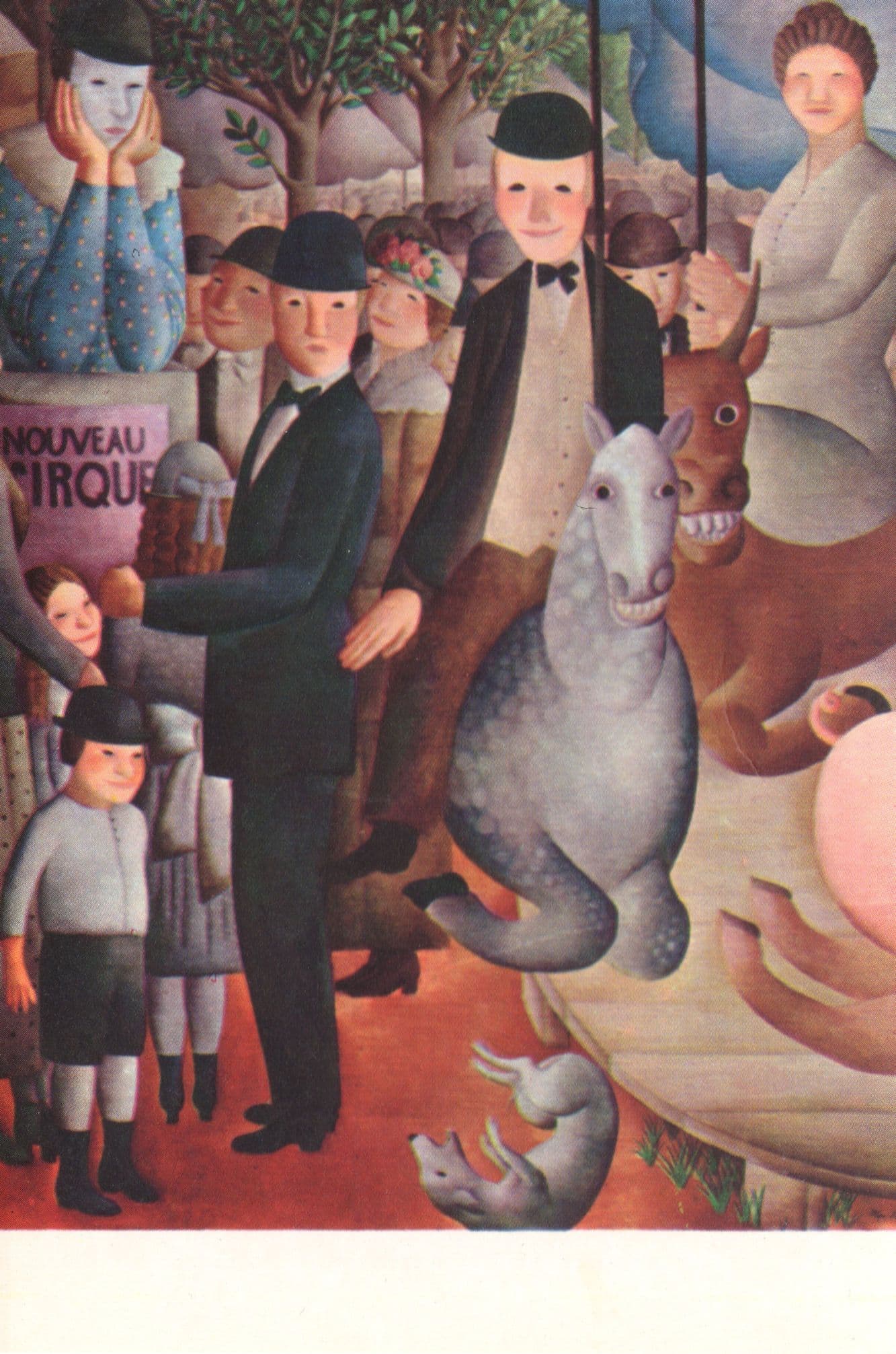 Olga Sacharoff Spanish Artist The Fair Carousel Painting Postcard