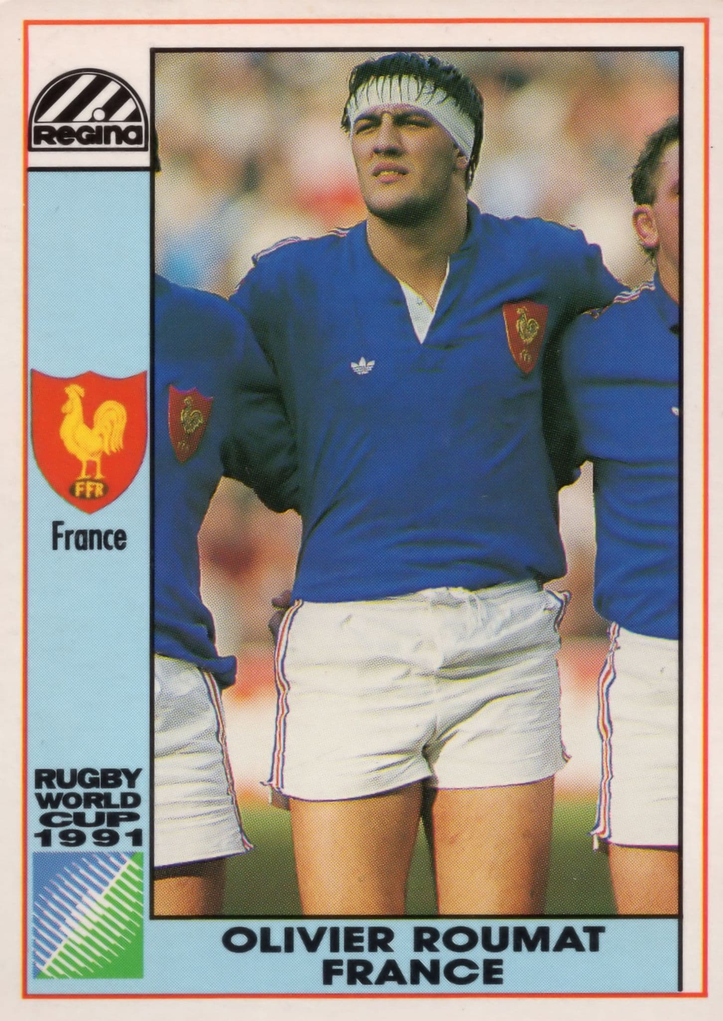 Olivier Roumat France Hand Signed Rugby 1991 World Cup Card Photo