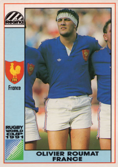 Olivier Roumat France Hand Signed Rugby 1991 World Cup Card Photo