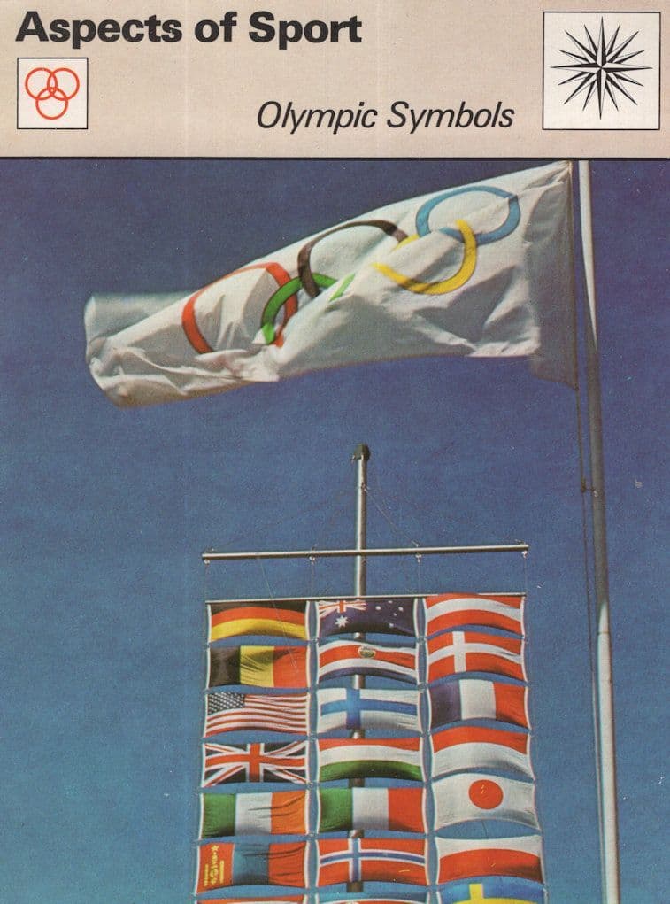 Olympic Flags 1972 Games Event Rare Card Ephemera