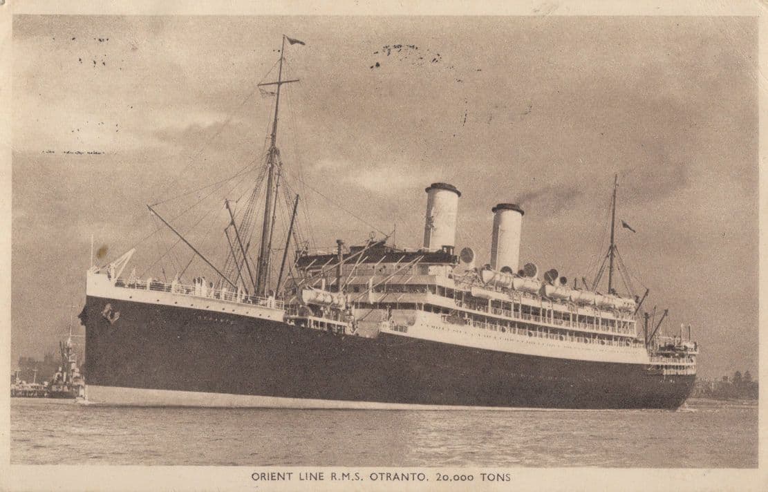 On Board The RMS Otranto Orient Line Ship Old Postcard