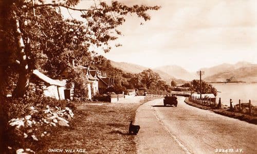 Onich Village Scotland Vintage Scottish Real Photo Postcard
