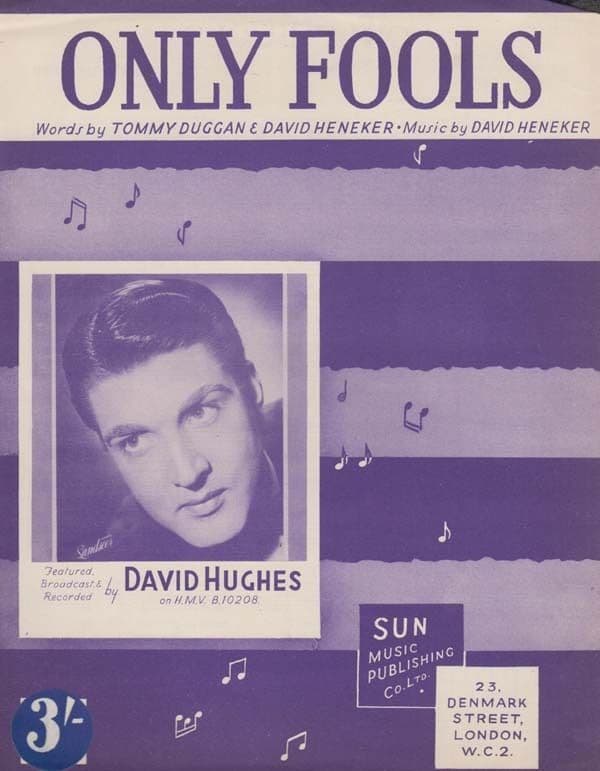 Only Fools David Hughes 1950s Sheet Music