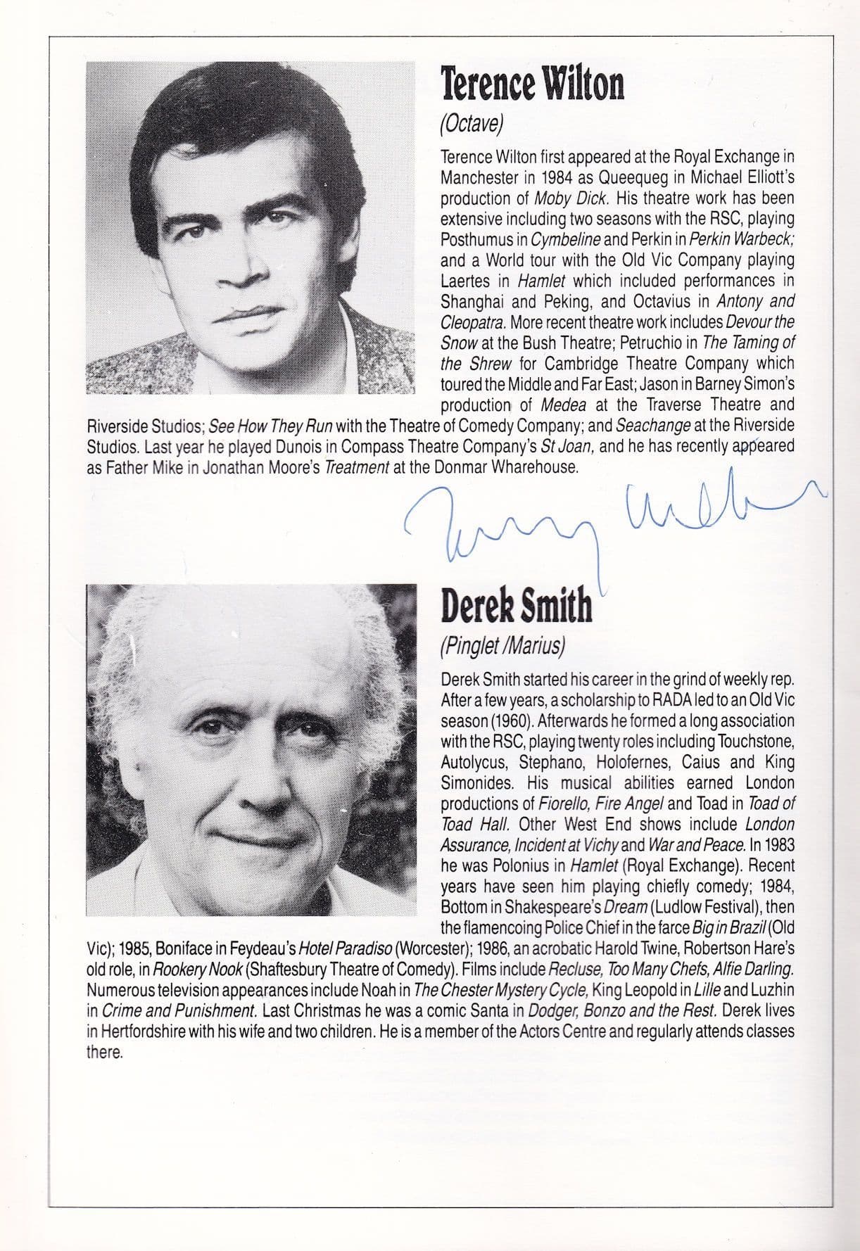 Oona Kirsch Only Fools & Horses Court In The Act Hand Signed Programme