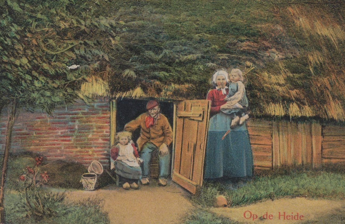 Op De Heide German Mountain Residents Old Postcard