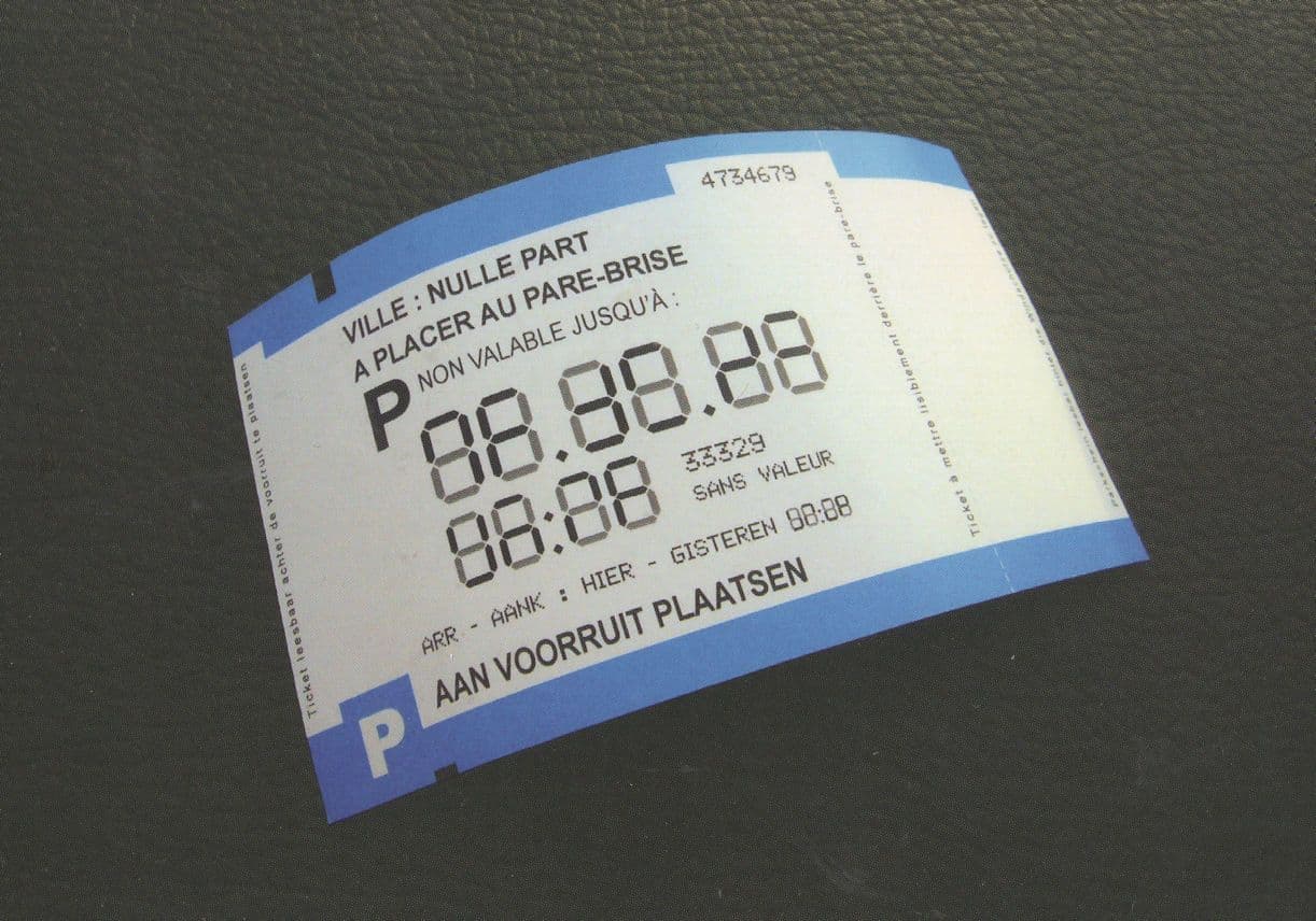Opel Cars Belgium Car Parking Ticket Advertising Postcard