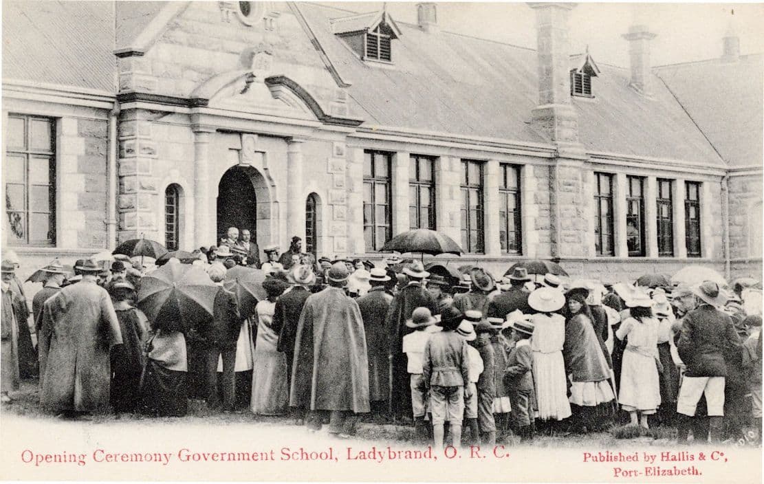 Opening Ceremony Of Government School Ladybrand South Africa Old Postcard