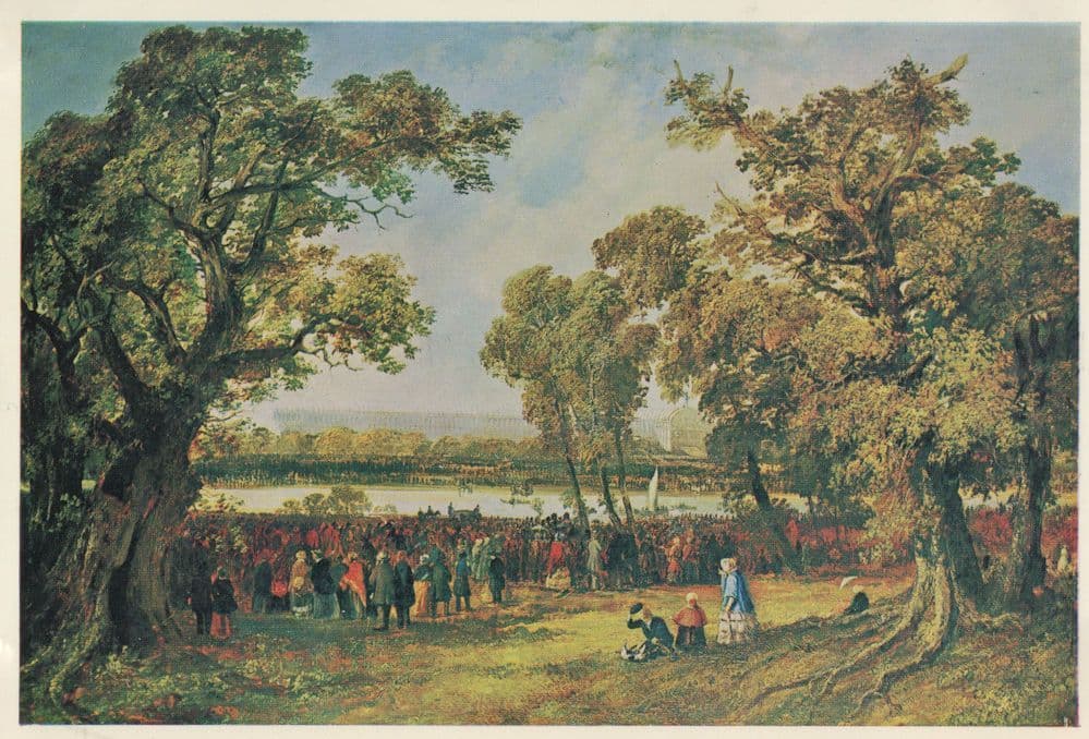 Opening Of The Crystal Palace Victorian London Exhibition Postcard