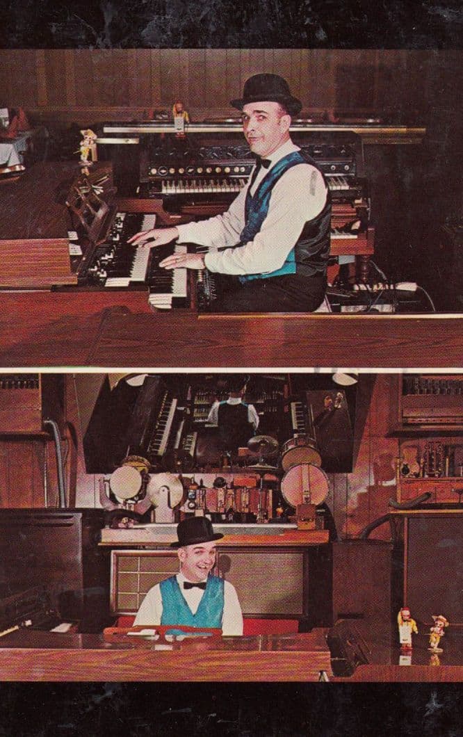 Organist at the Silver Fox Restaurant Ramsey New Jersey American 1960s Postcard
