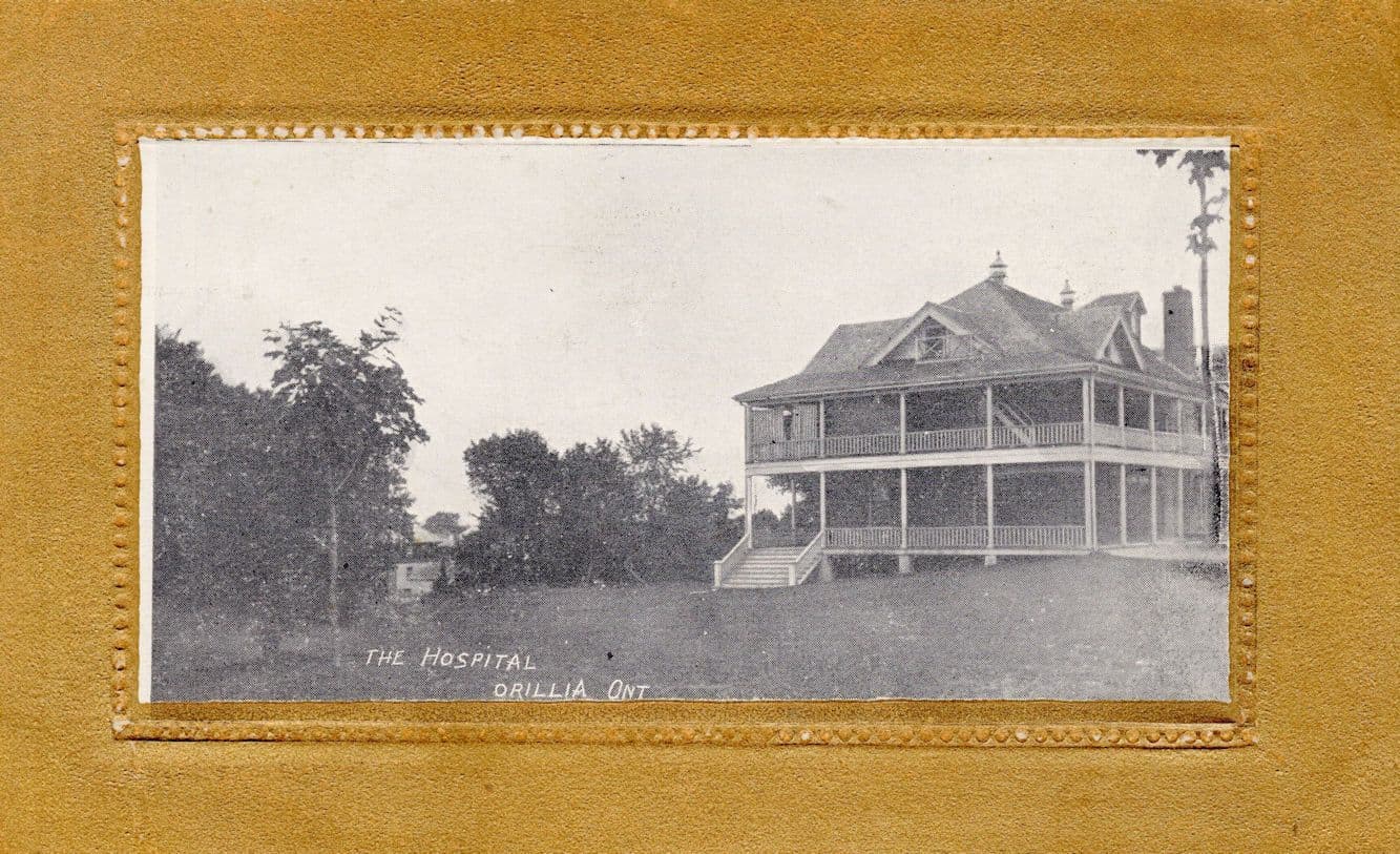 Orillia Hospital Ontario Canada Metallic Private Publishers Postcard