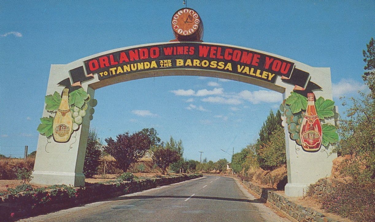 Orlando Wines Welcomes You Barossa Valley Entrance Australia Postcard