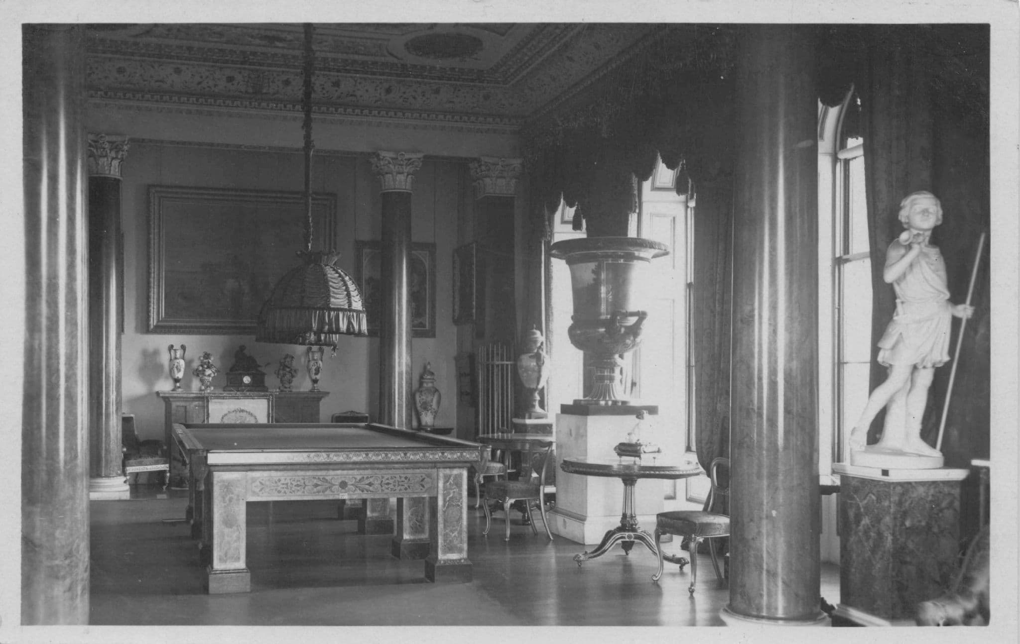 Osborne House Billiard Room Snooker Isle Of Wight Old Postcard