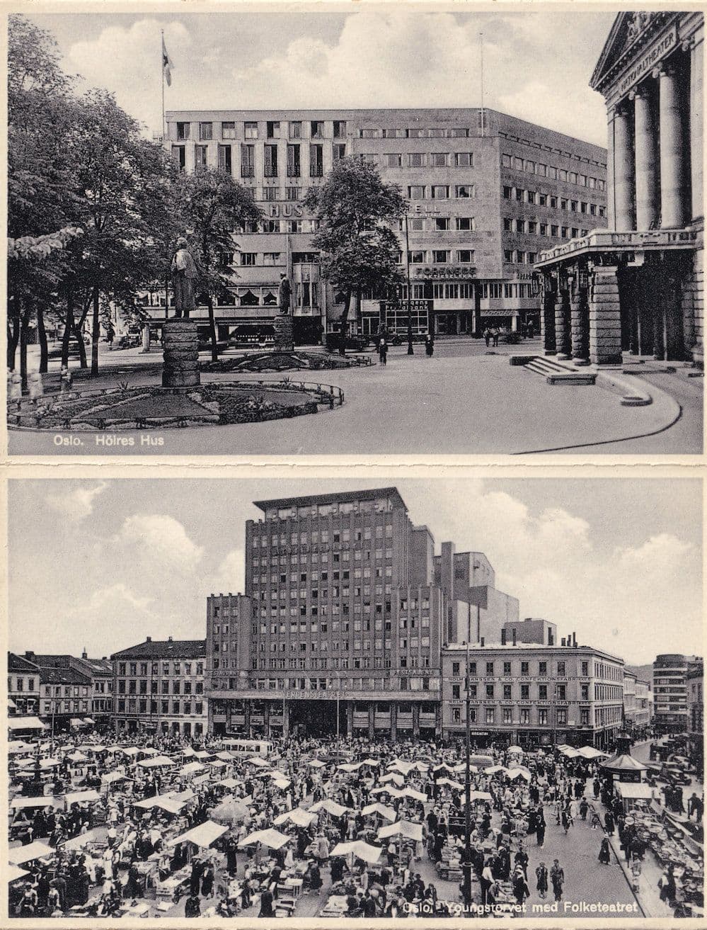 Oslo Slottat University Holres Hus Market 16x Norway Real Photo Postcard Book & MORE
