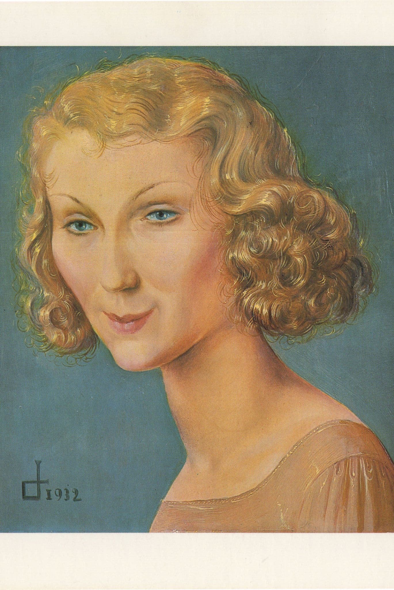Otto Dix Bildnis Eines Blonden Madchena Painting Postcard