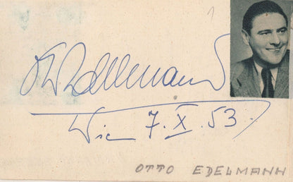 Otto Edelmann Austrian Opera Irmgard Seefried Hand Signed Autograph