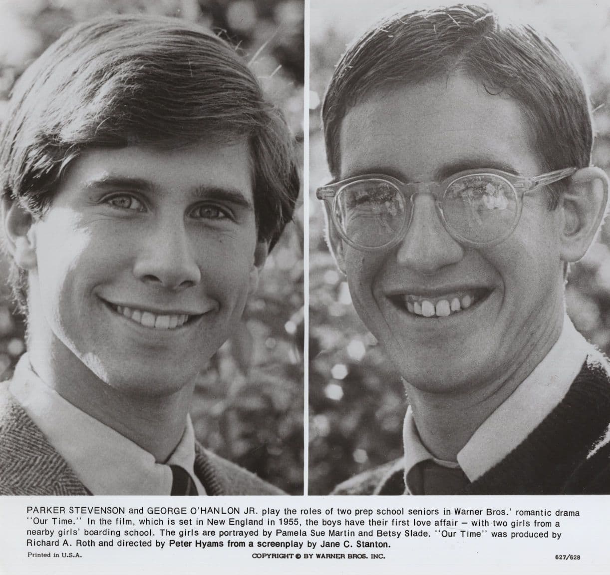 Our Time Parker Stevenson George O'Hanlon Monochrome Film Publicity Photo