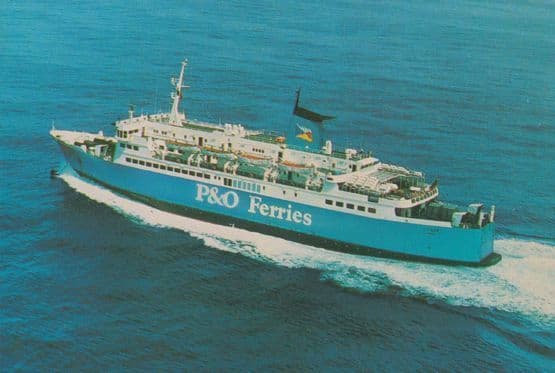 P&O Ferries Tiger Panther Ferry Rare Postcard