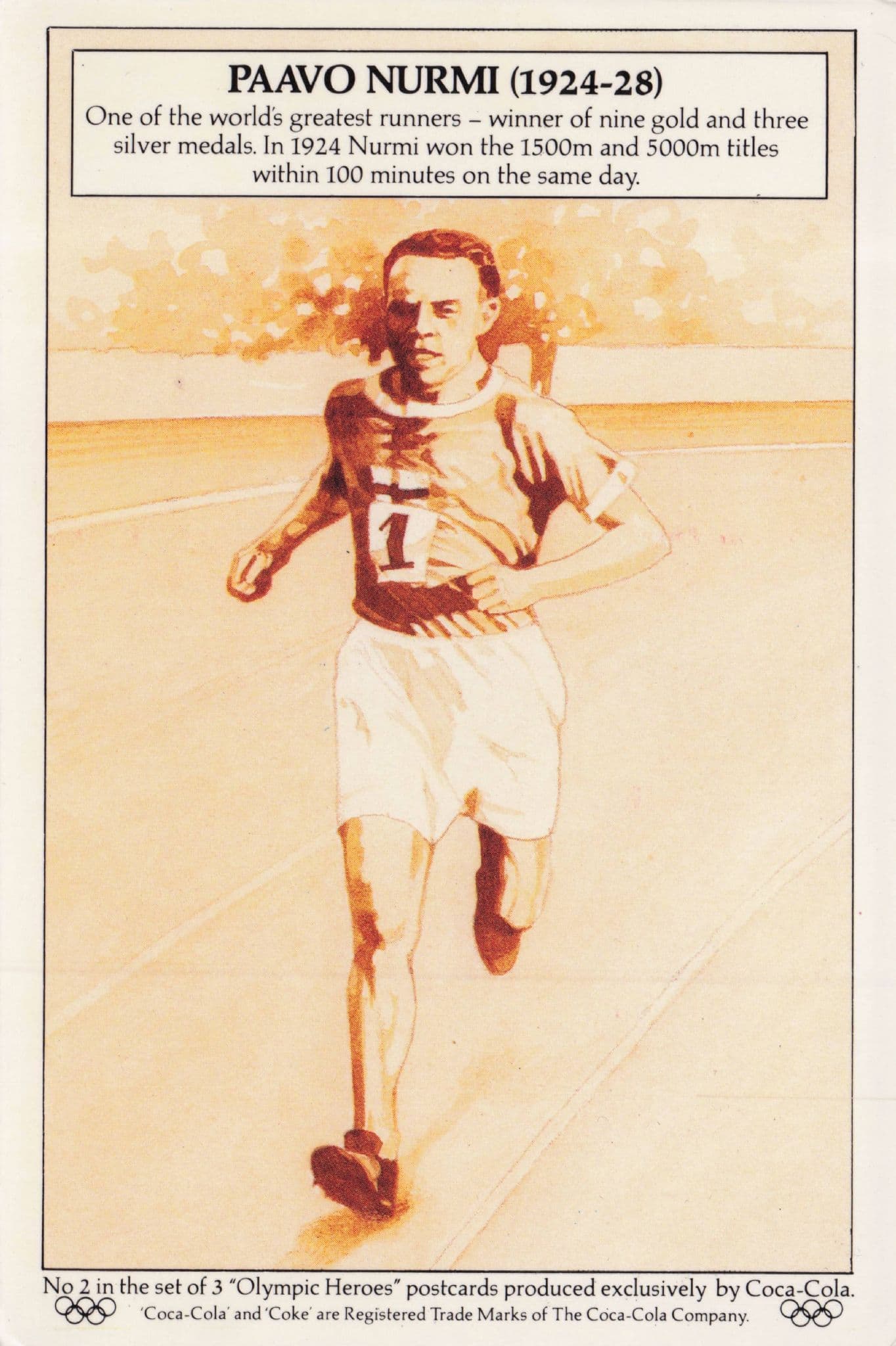 Paavo Murmi Finland Sports Olympic Games Athlete Postcard