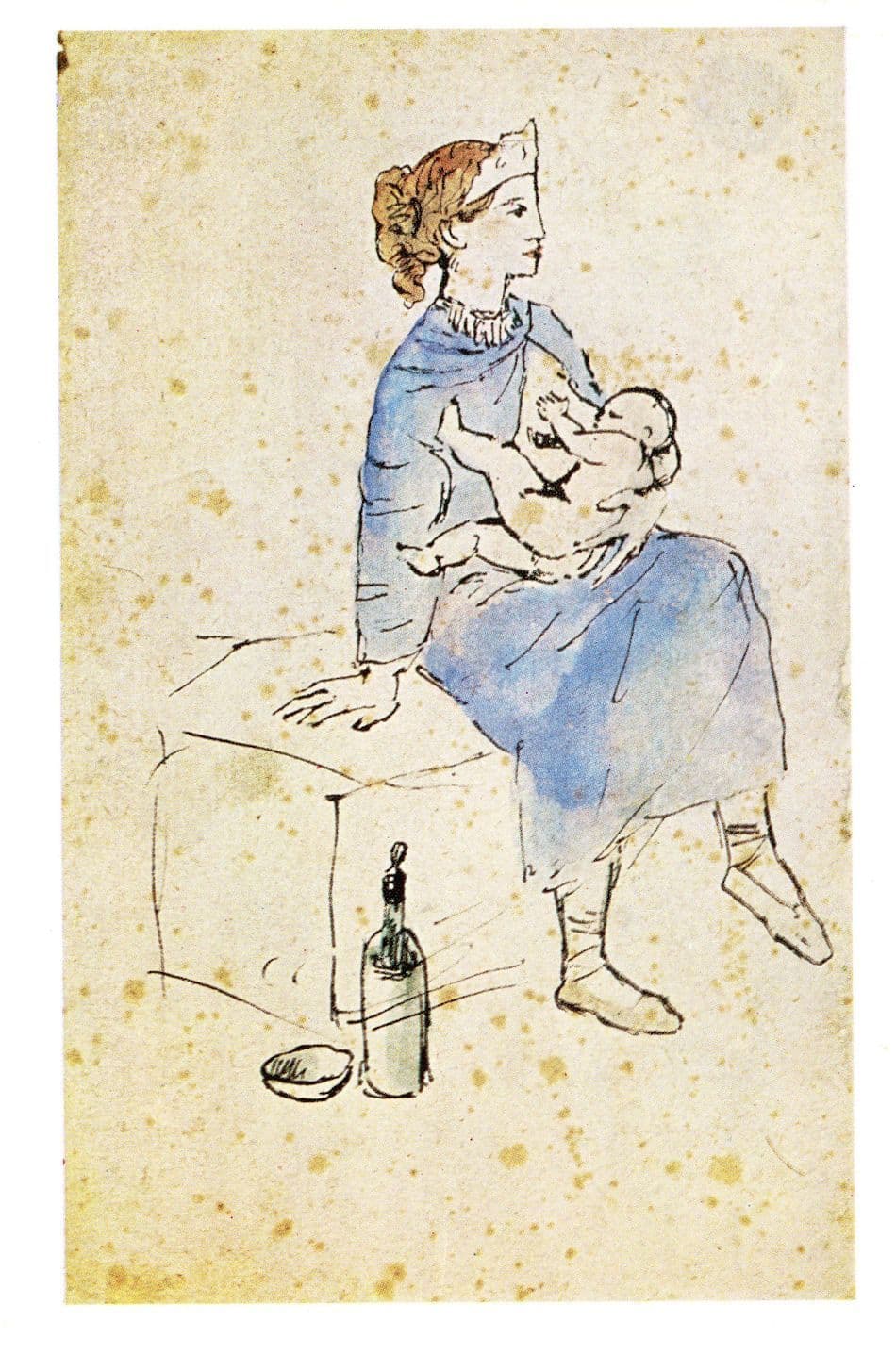 Pablo Picasso A Circus Artist Childbirth Painting Postcard