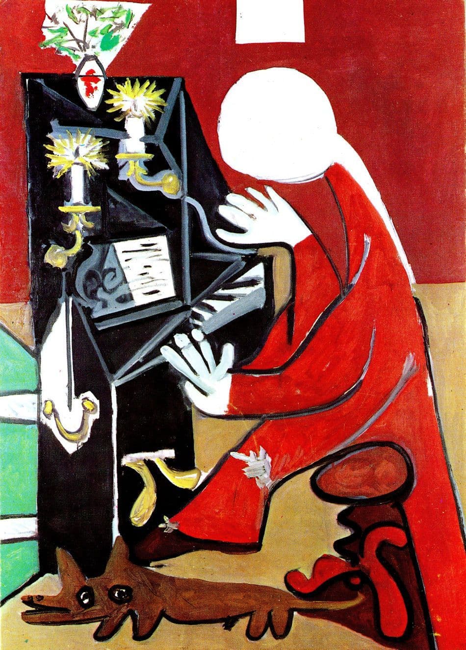 Pablo Picasso Barcelona El Piano Painting Postcard