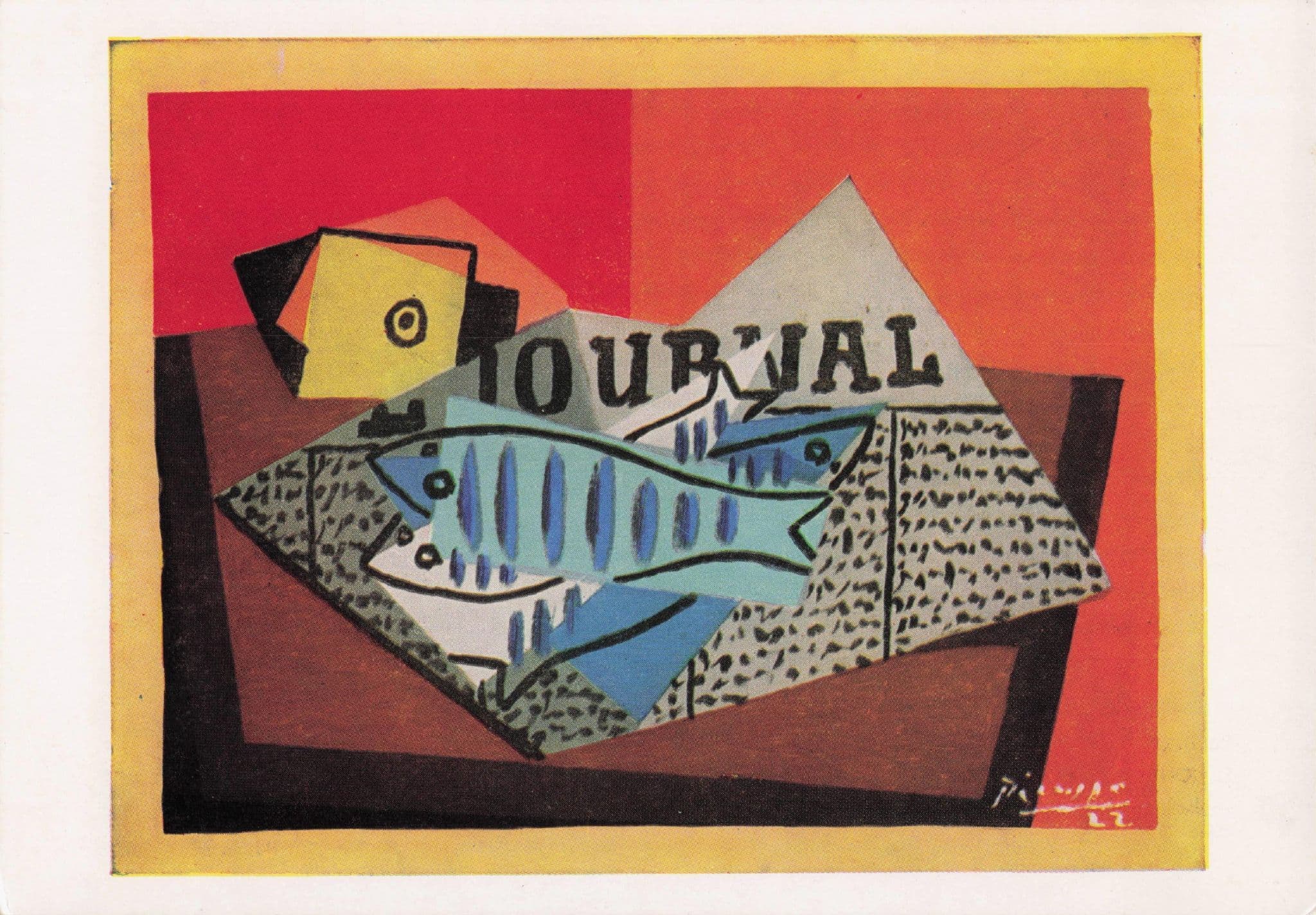 Pablo Picasso Le Journal Rare Tate Gallery Painting Postcard