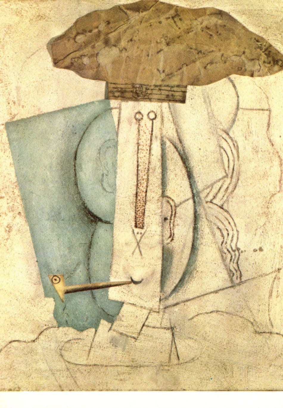 Pablo Picasso Old Student With A Pipe in 1913 Painting Postcard