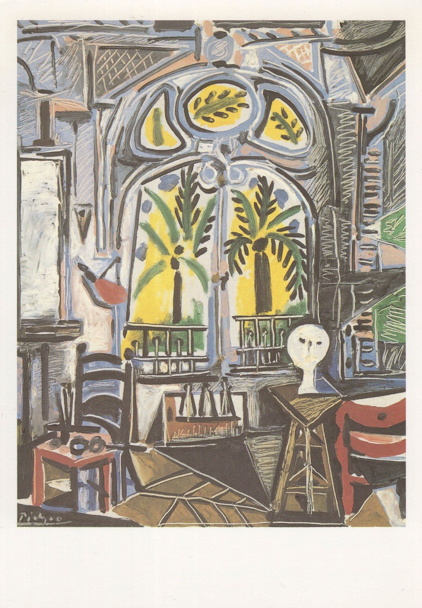 Pablo Picasso Studio Tate Gallery Painting Postcard