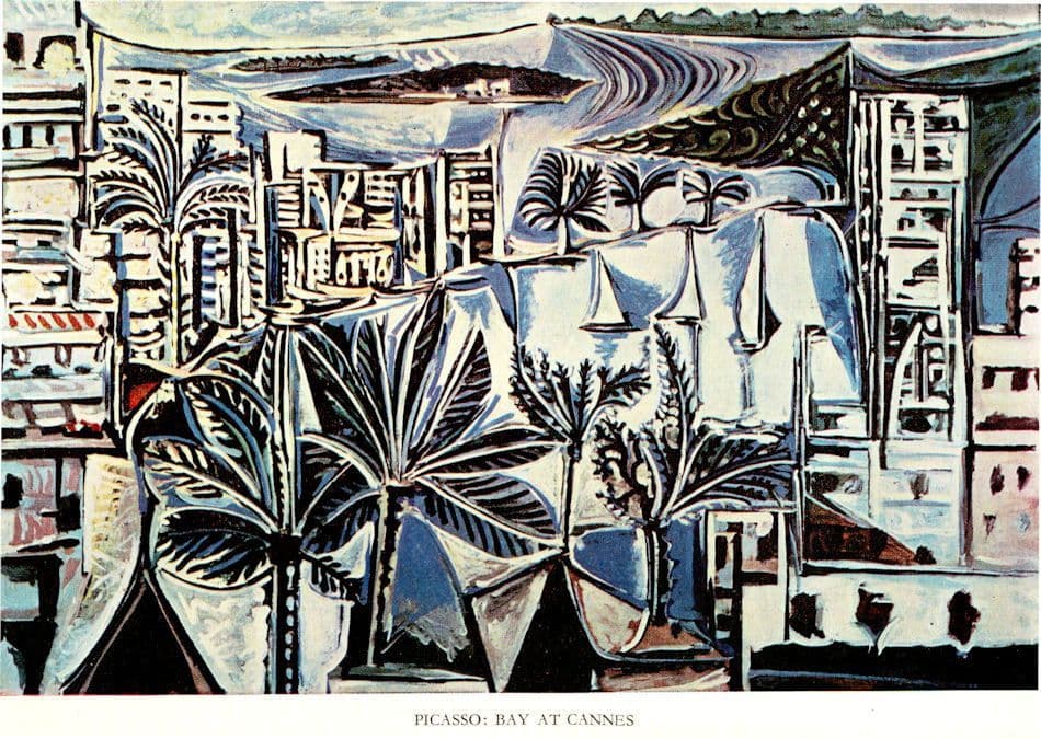 Pablo Picasso The Bay At Cannes Painting Postcard