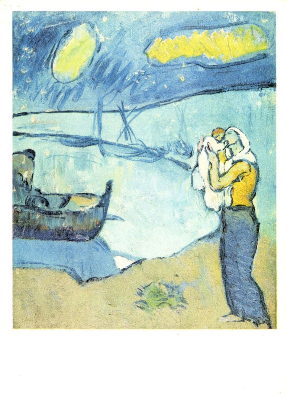 Pablo Picasso The Fisherman's Farewell Painting Postcard