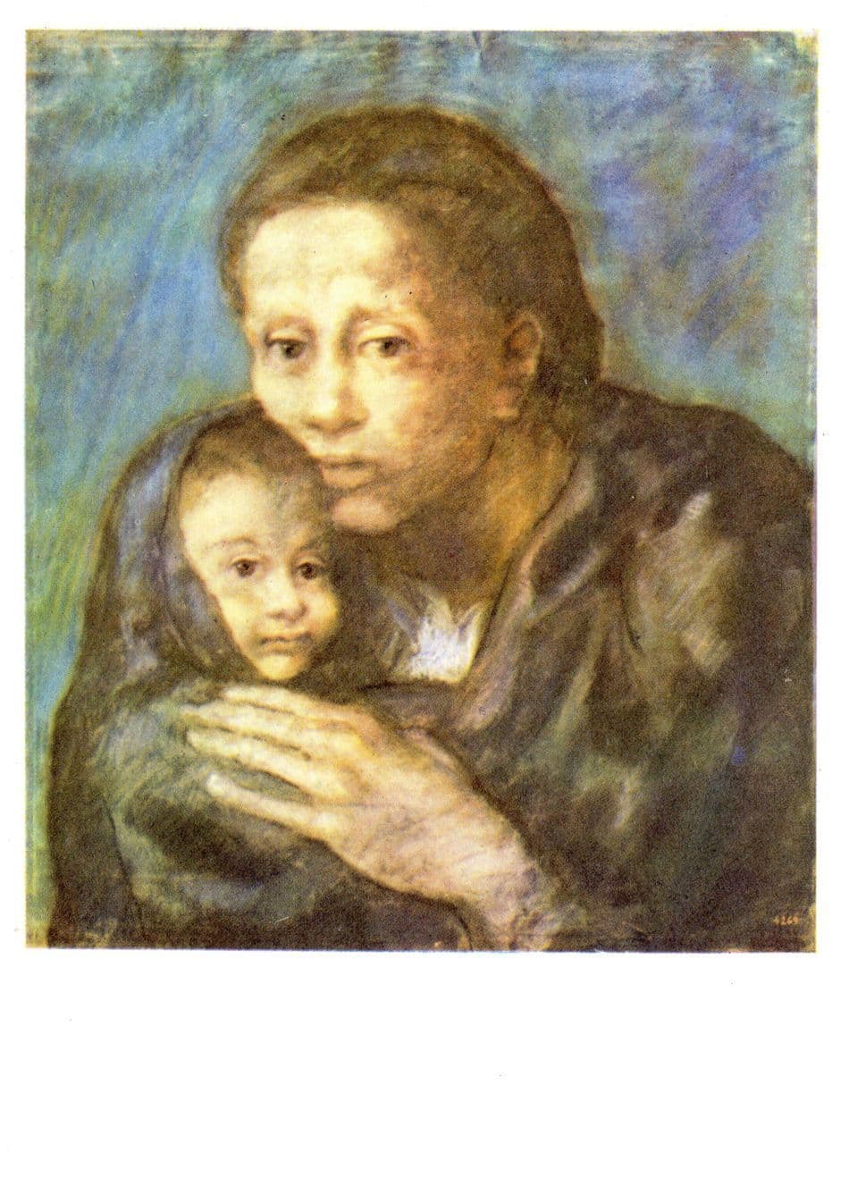 Pablo Picasso Woman & Child Femme Et Enfant Painting Postcard