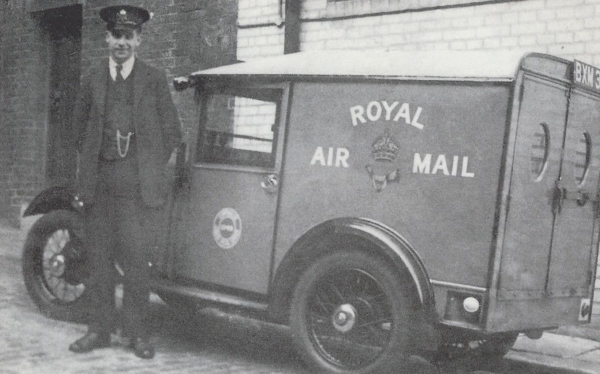 Paddington London 1930s Postman Postal Worker Van History Postcard