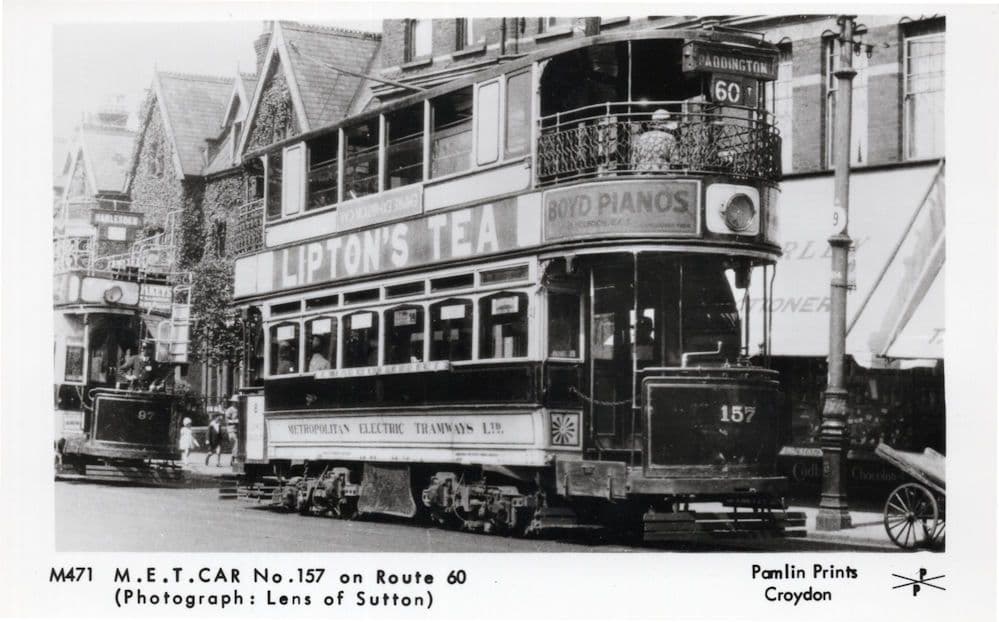 Paddington Old Bus No 60 Route London Metropolitan Photo Postcard