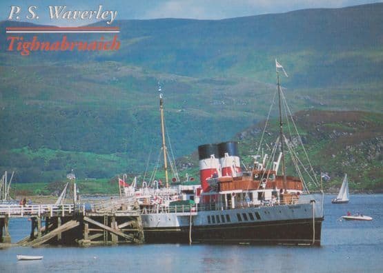 Paddle Steamer Waverley At Tighnabruaich Postcard