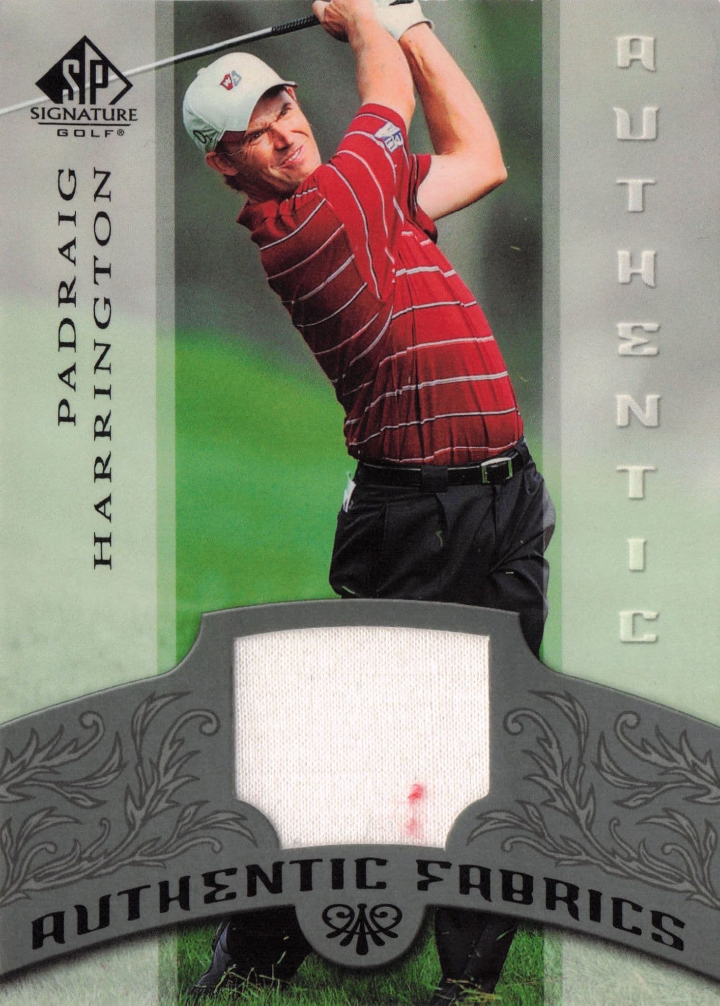 Padraig Harrington Authentic Fabrics 2005 SP Golf Upper Deck Worn Shirt Card