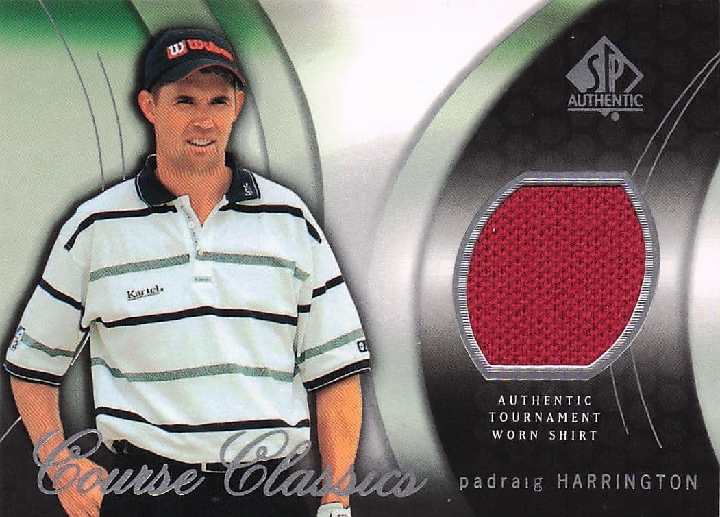 Padraig Harrington Course Classics 2004 Authentic Tournament Upper Deck Golf Shirt Card