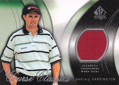 Padraig Harrington Course Classics 2004 Authentic Tournament Upper Deck Golf Shirt Card